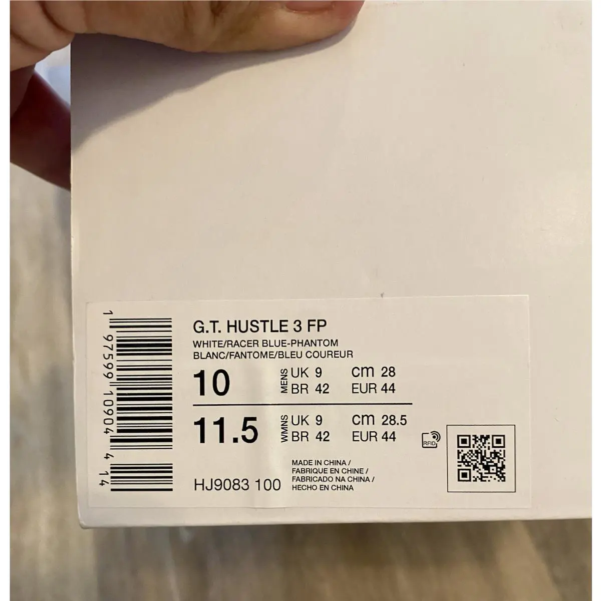 Nike shoes - Nike G.T. Hustle 3 FP - HJ9083-100 - White / Phantom / Total Orange / Racer Blue (UPC: 197599109044) 10