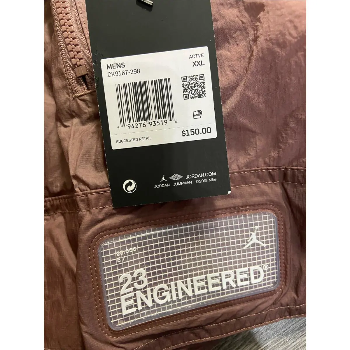 Nike clothing - 23 Engineered - Engineered - CK9167-298 - Smokey Mauve / White (UPC: 0194276935156) 6