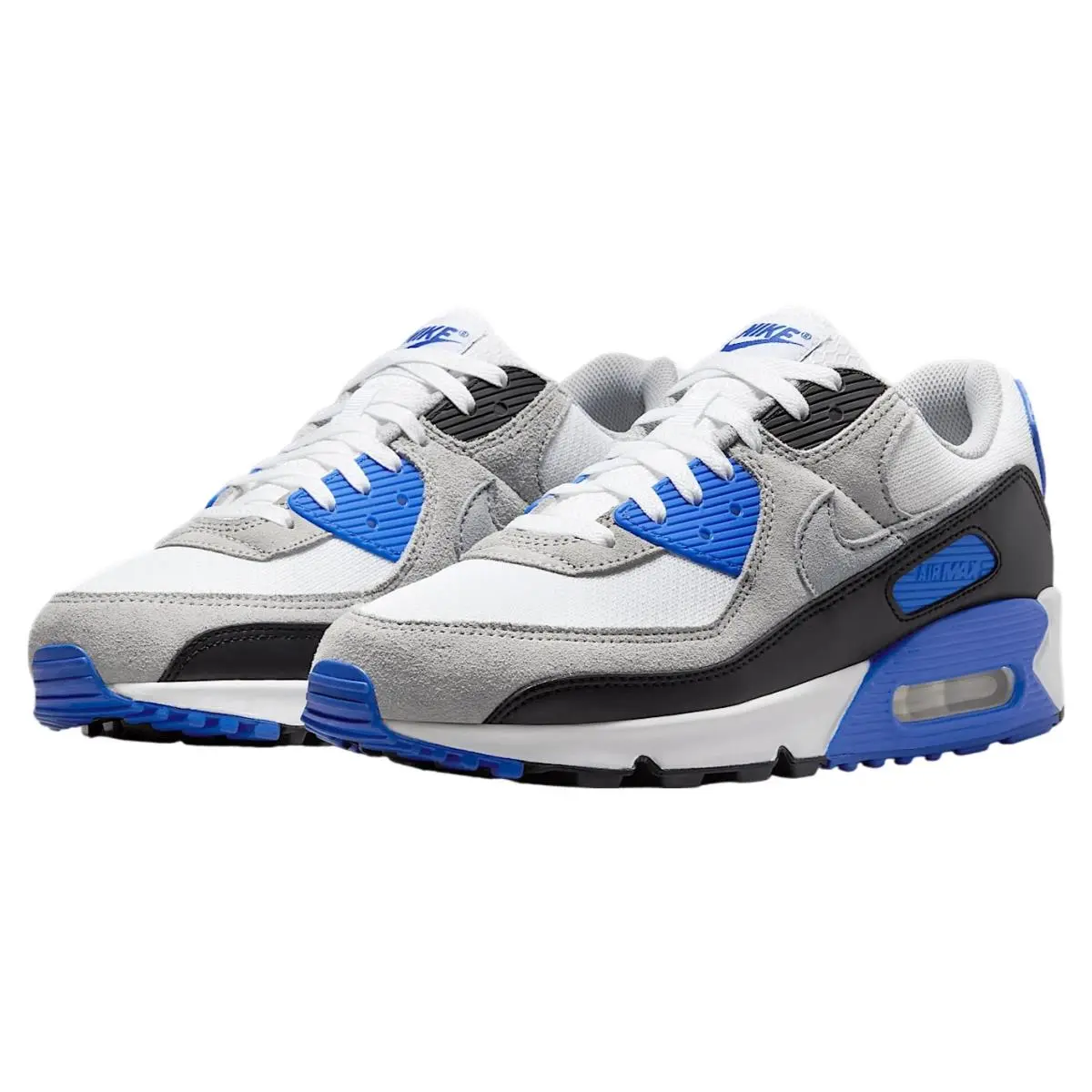 Nike Air Max 90 Hyper Royal Light Smoke Grey White DM0029-112 Men`s Size 8.5