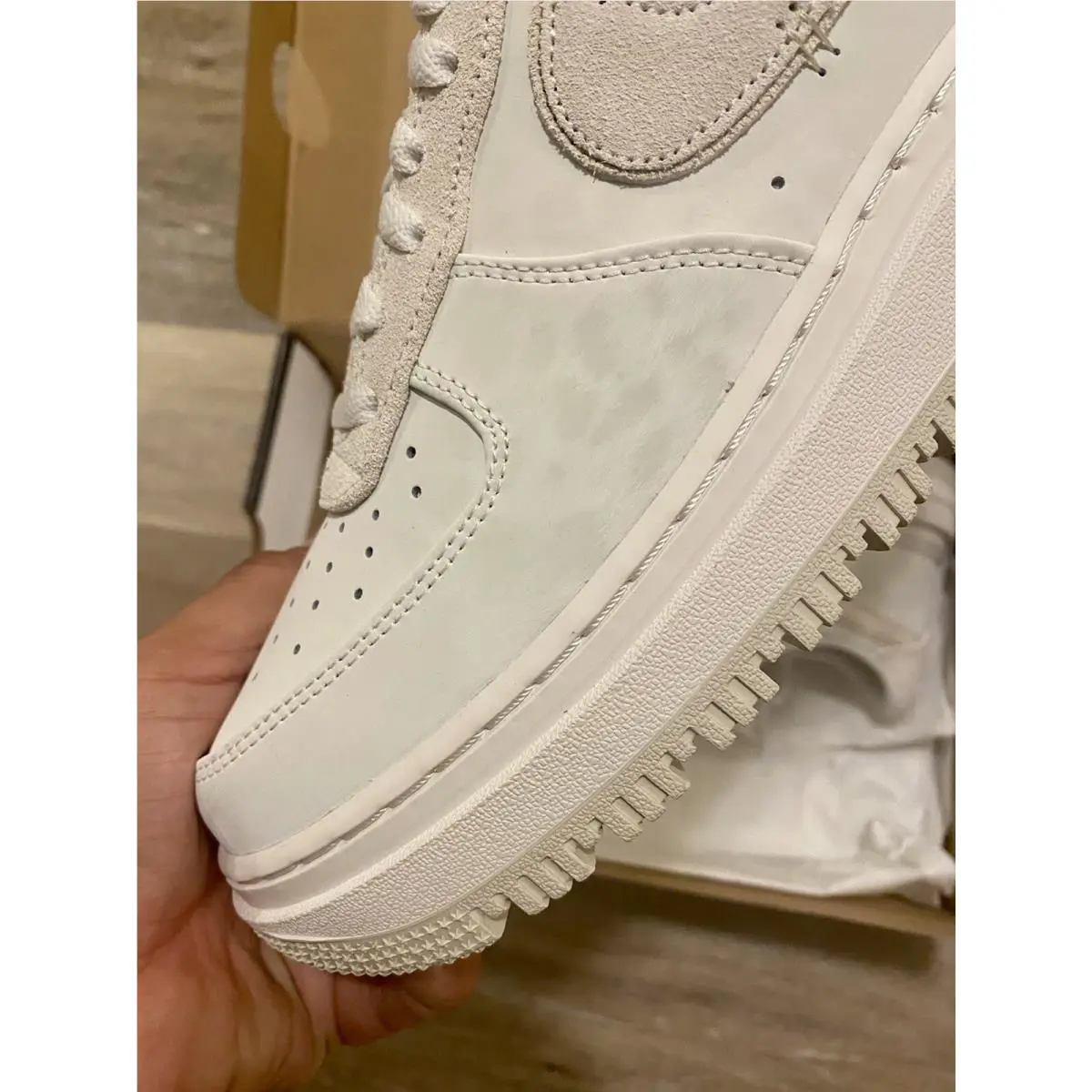 Nike shoes - Nike Air Force 1 Luxe - DD9605-100 - Summit White-Bone-White (UPC: 195243691204) 2
