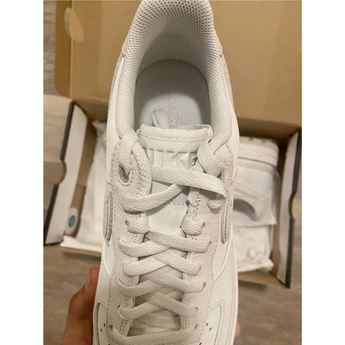 Nike shoes - Nike Air Force 1 Luxe - DD9605-100 - Summit White-Bone-White (UPC: 195243691204) 6
