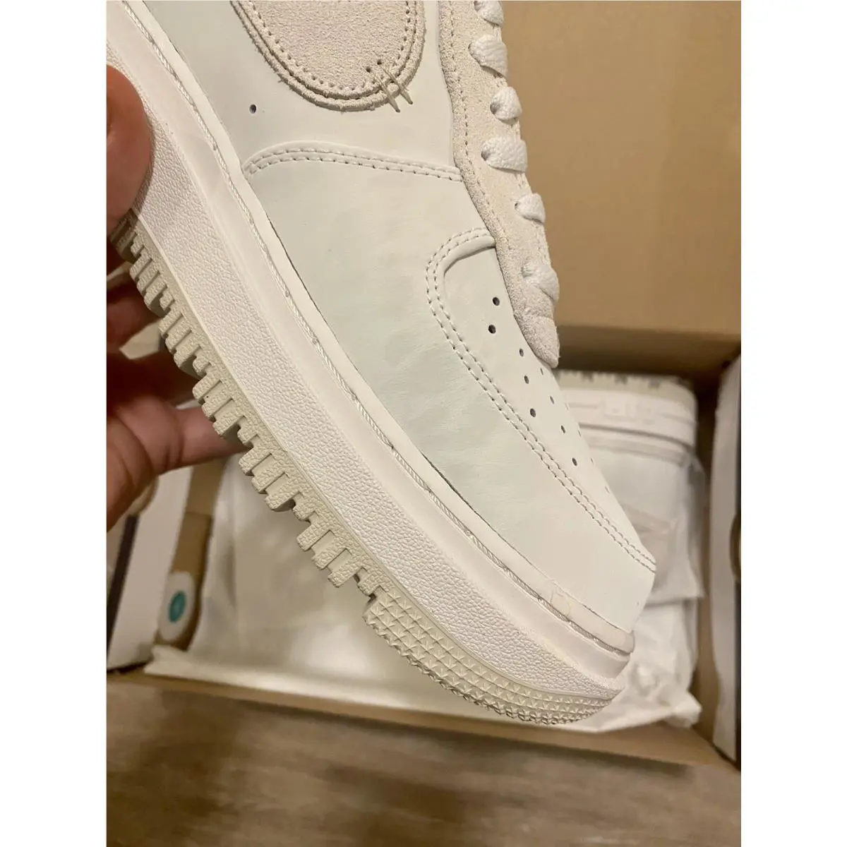 Nike shoes - Nike Air Force 1 Luxe - DD9605-100 - Summit White-Bone-White (UPC: 195243691204) 7