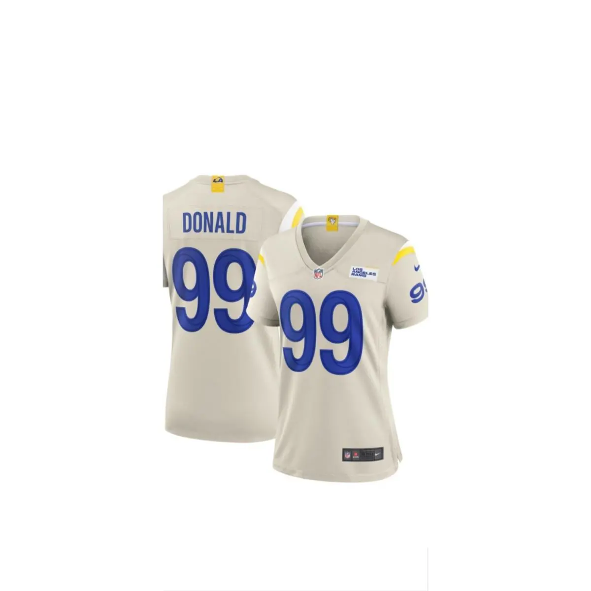 Aaron Donald Los Angeles Rams Bone White Nike Game Women`s Jersey Size Small