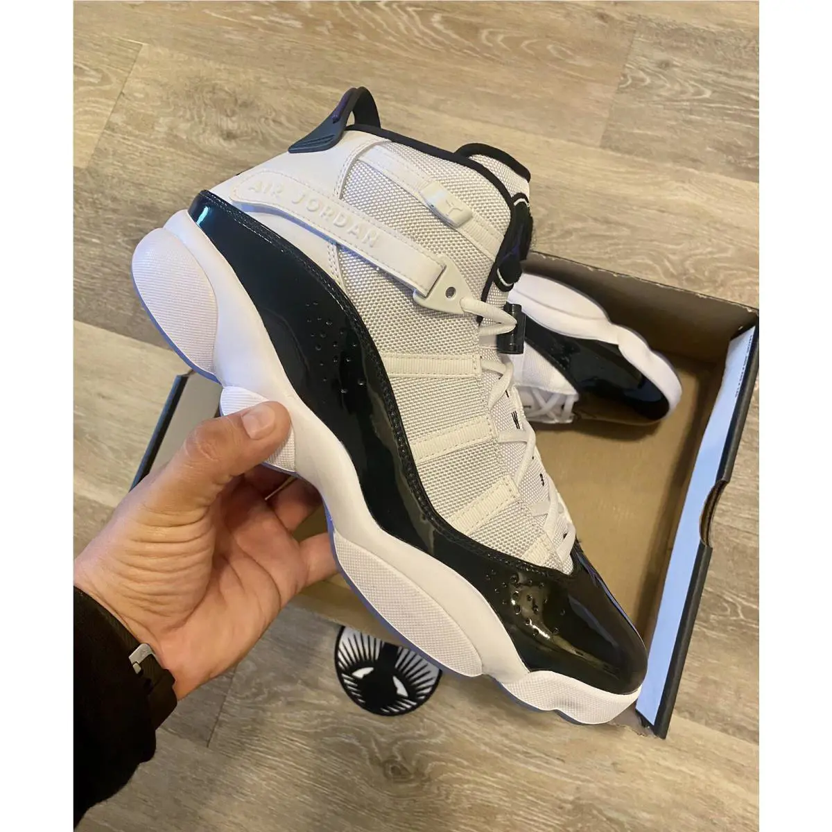 Nike shoes - Air Jordan 6 Rings - Air Rings - 322992-104 - White/Black-Dark Concord (UPC: 884776871015) 8