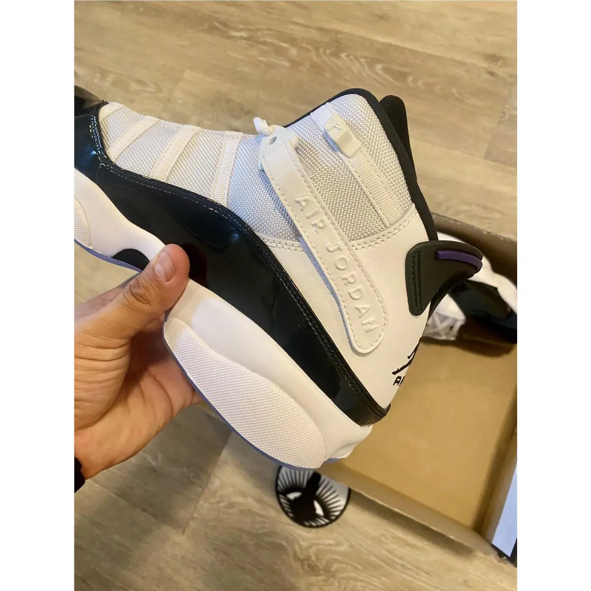 Nike shoes - Air Jordan 6 Rings - Air Rings - 322992-104 - White/Black-Dark Concord (UPC: 884776871015) 1