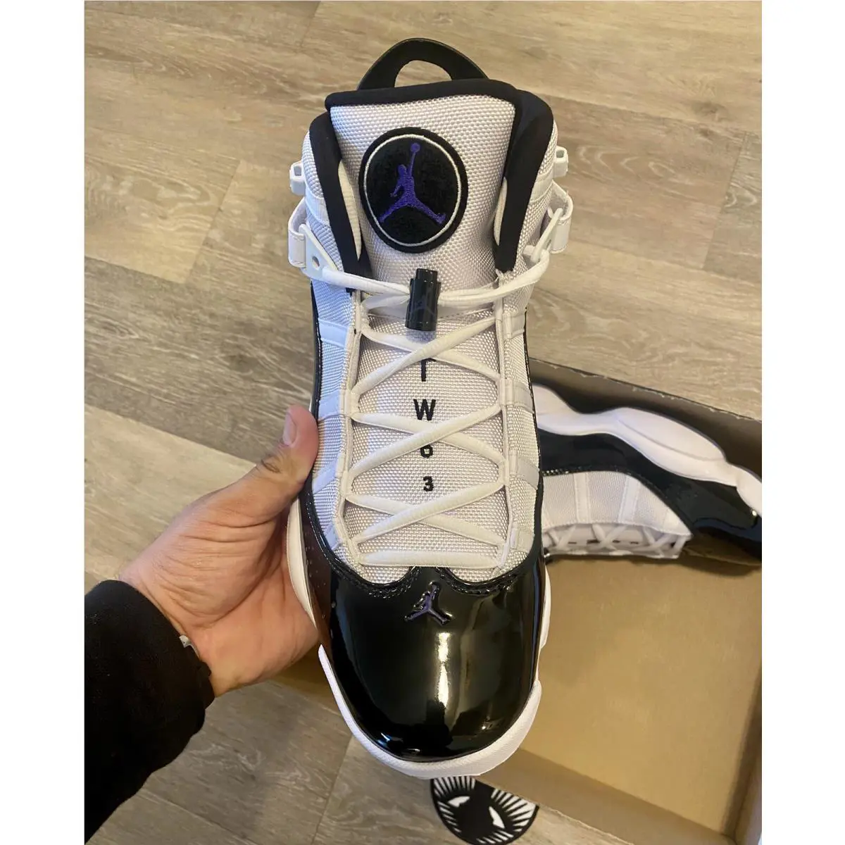 Nike shoes - Air Jordan 6 Rings - Air Rings - 322992-104 - White/Black-Dark Concord (UPC: 884776871015) 4