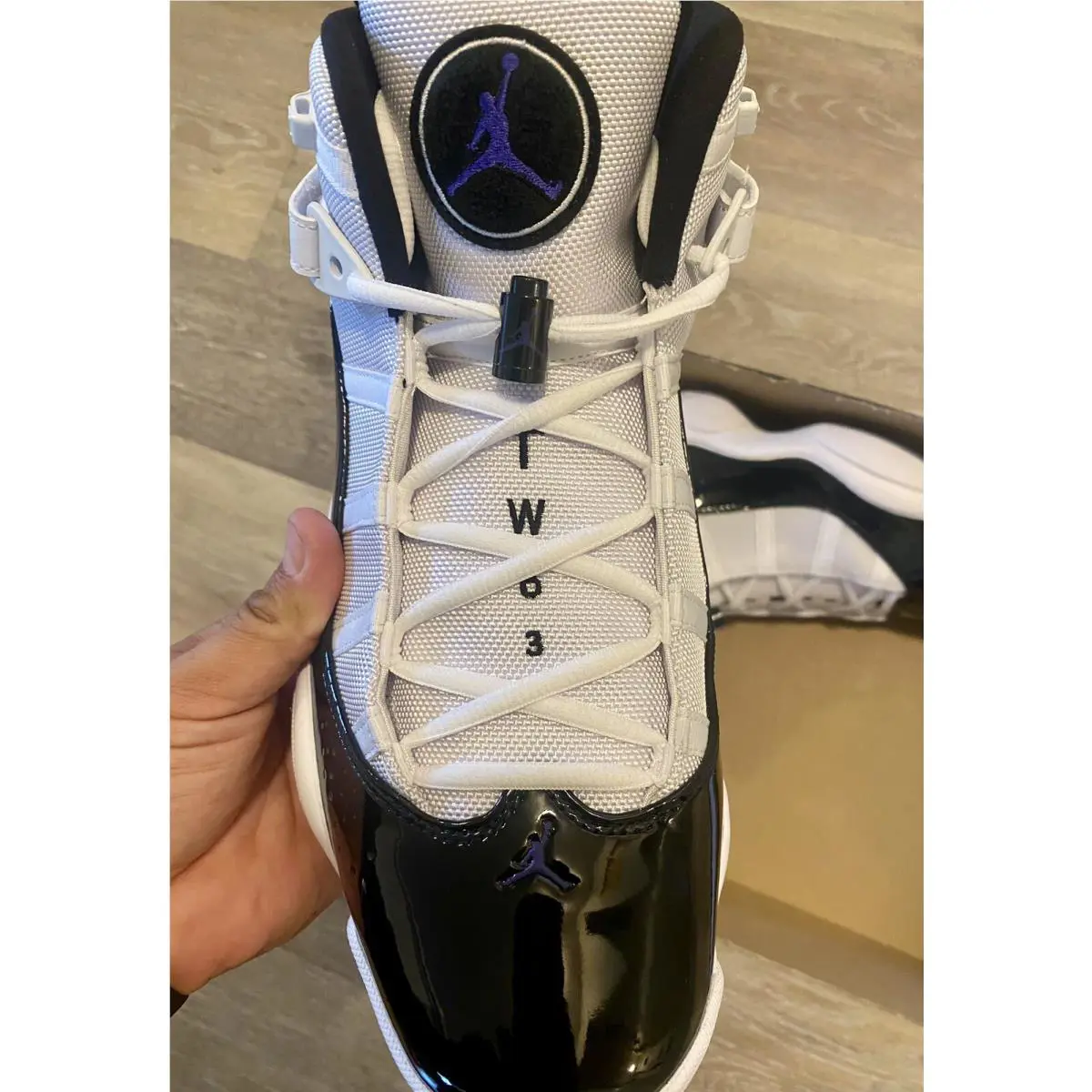 Nike shoes - Air Jordan 6 Rings - Air Rings - 322992-104 - White/Black-Dark Concord (UPC: 884776871015) 6