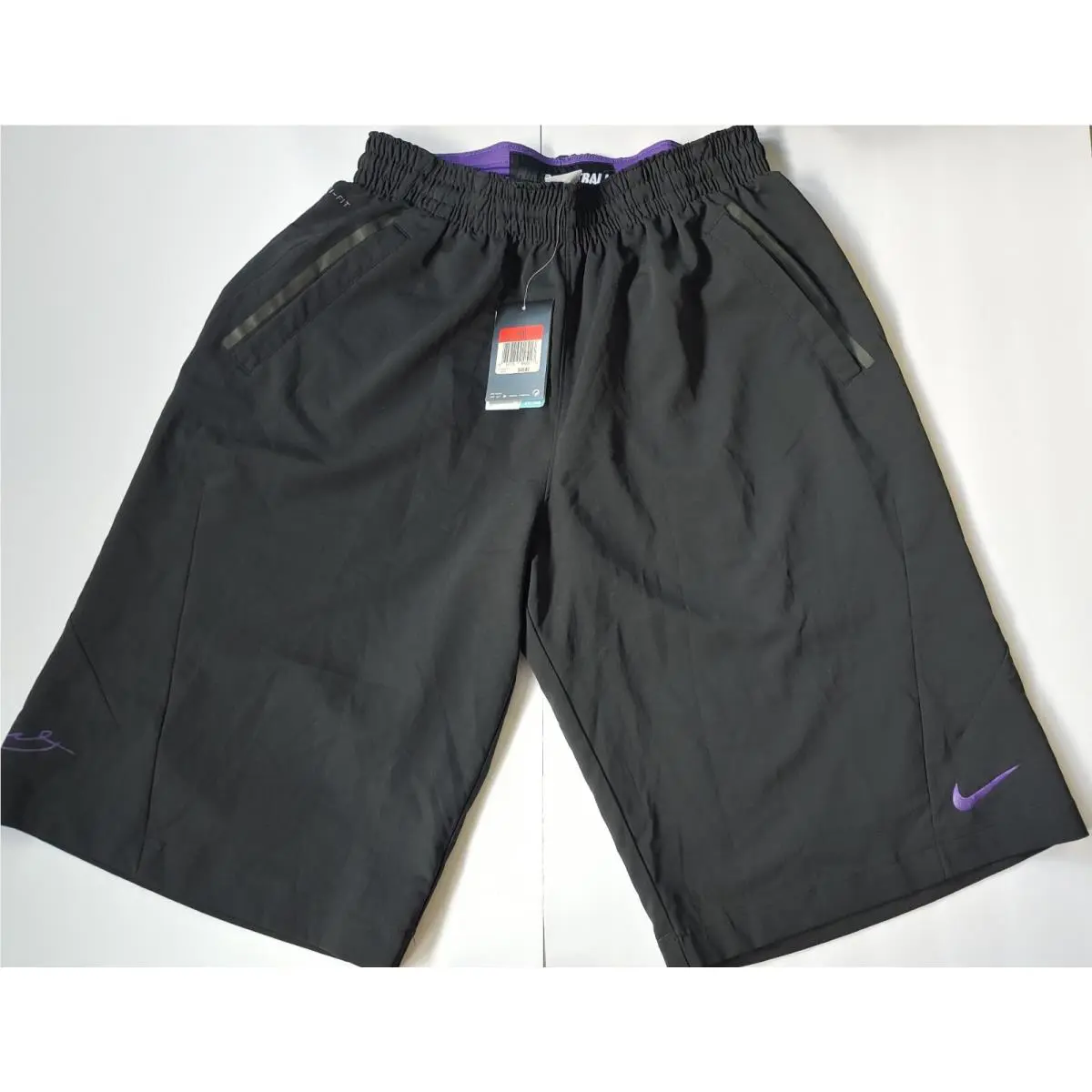Nike Kobe Bryant Drifit Shorts Black Large LA Lakers Mamba