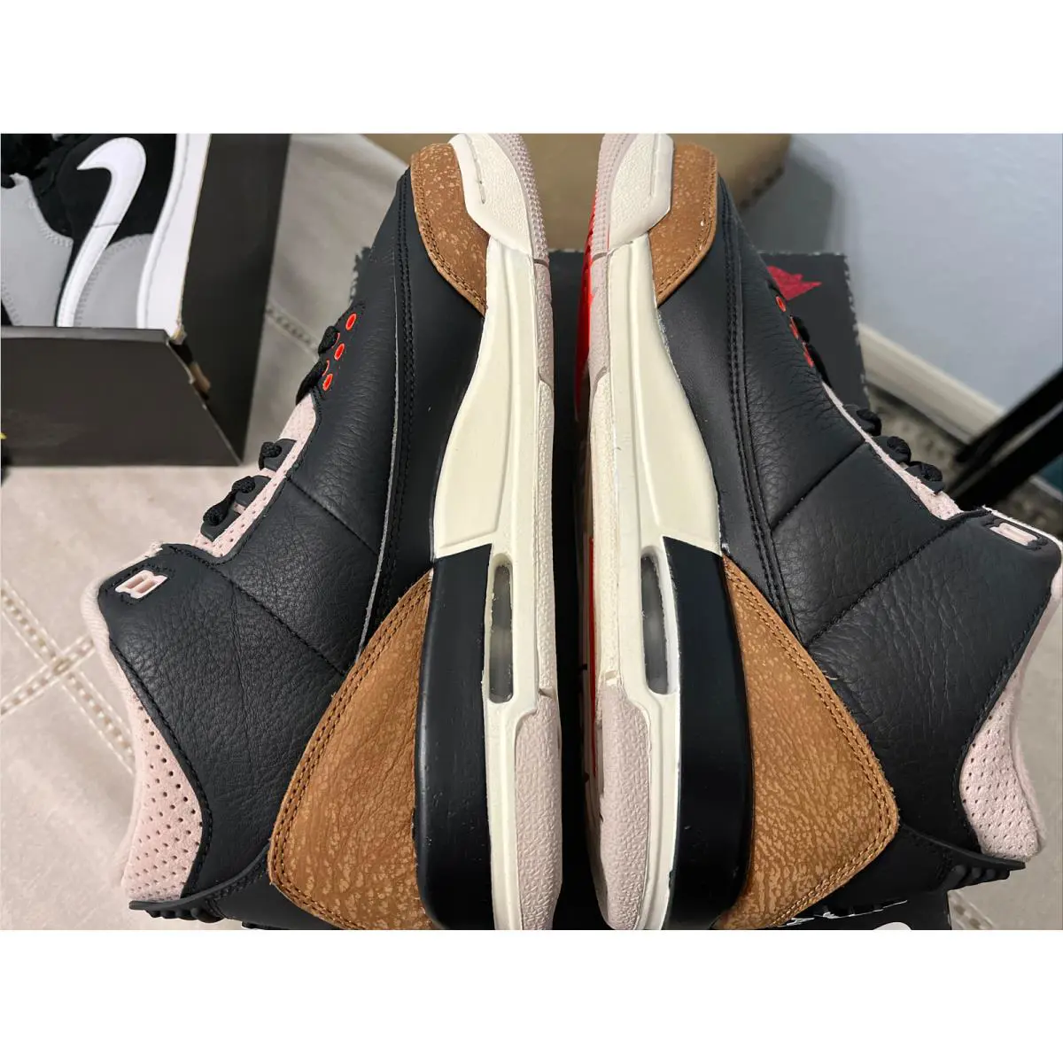Nike shoes - Air Jordan 3 Retro GS - DM0967 008 - Black Rush Orange Fossil Stone 8