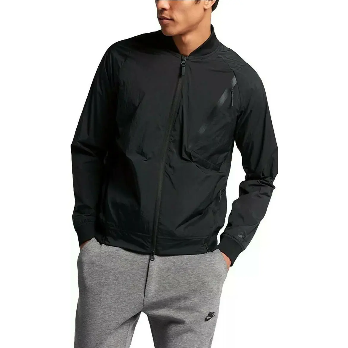 Mens Nike Tech Pack Hypermesh Varsity Jacket Black Size Large 832190 010