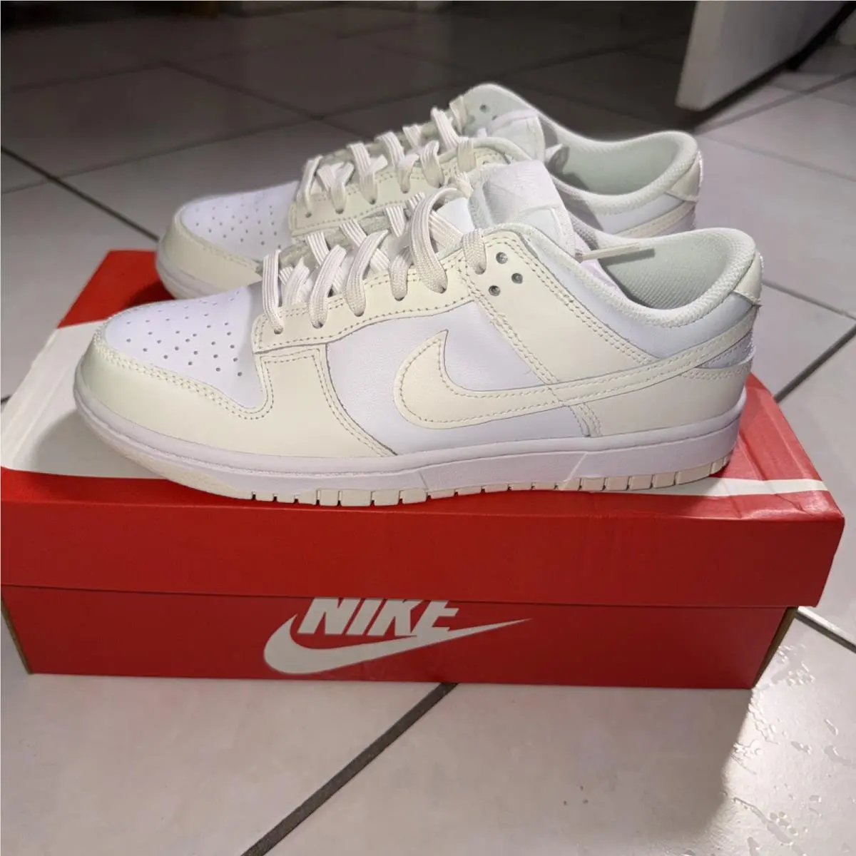 Size 8 - Nike Women`s Dunk Low White Sail Coconut Milk DD1503-121