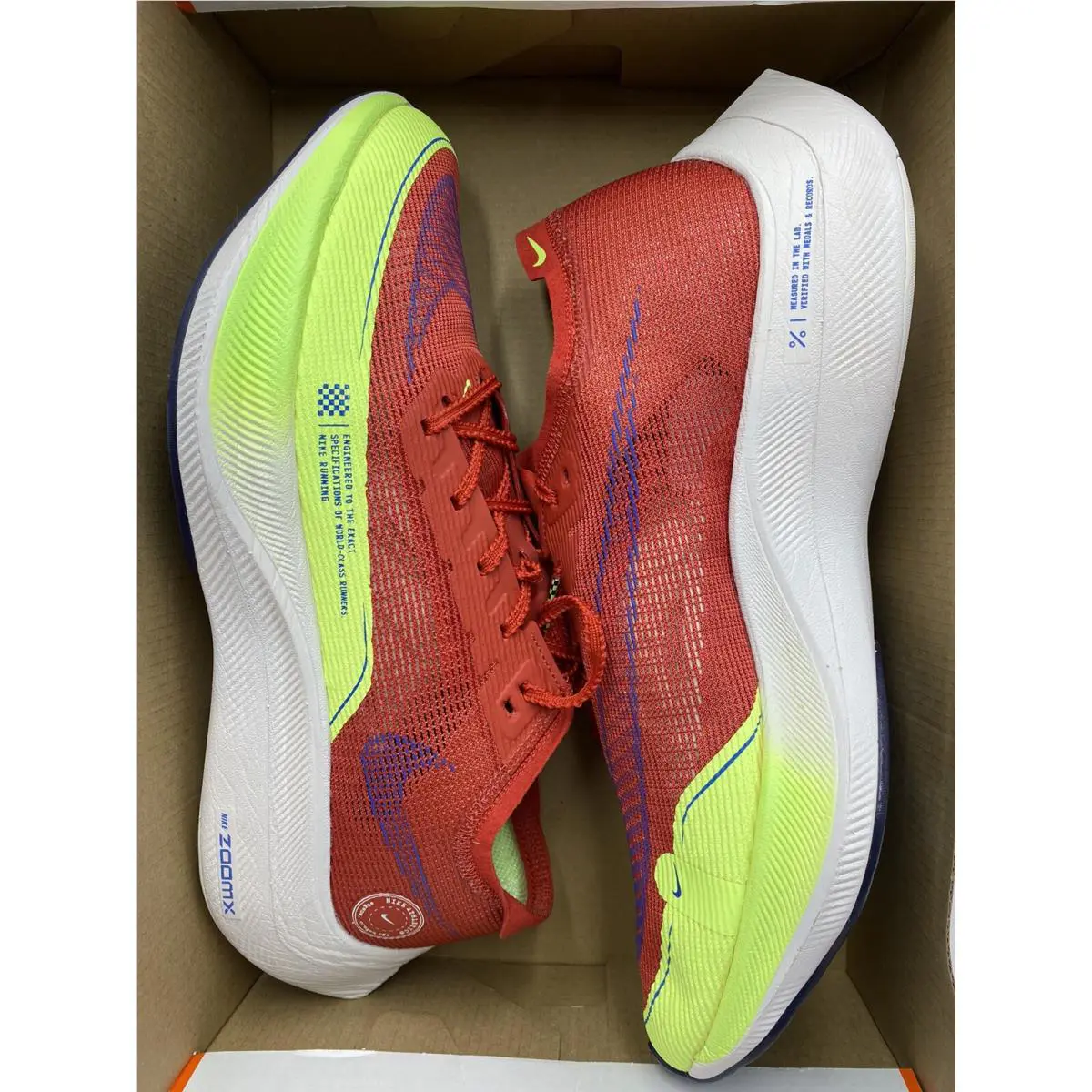 Nike shoes - Nike ZoomX Vaporfly Next - ZoomX Vaporfly Next - DX3371 600 - Red Clay/Game Royal (UPC: 196149767659) 6