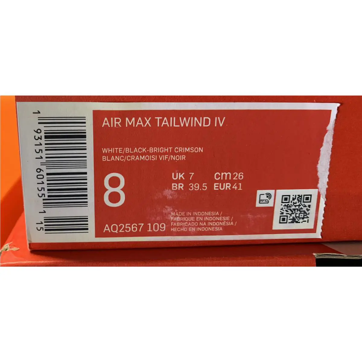 Nike shoes - Nike Air Max Tailwind - Air Max Tailwind - AQ2567-109 - White 5