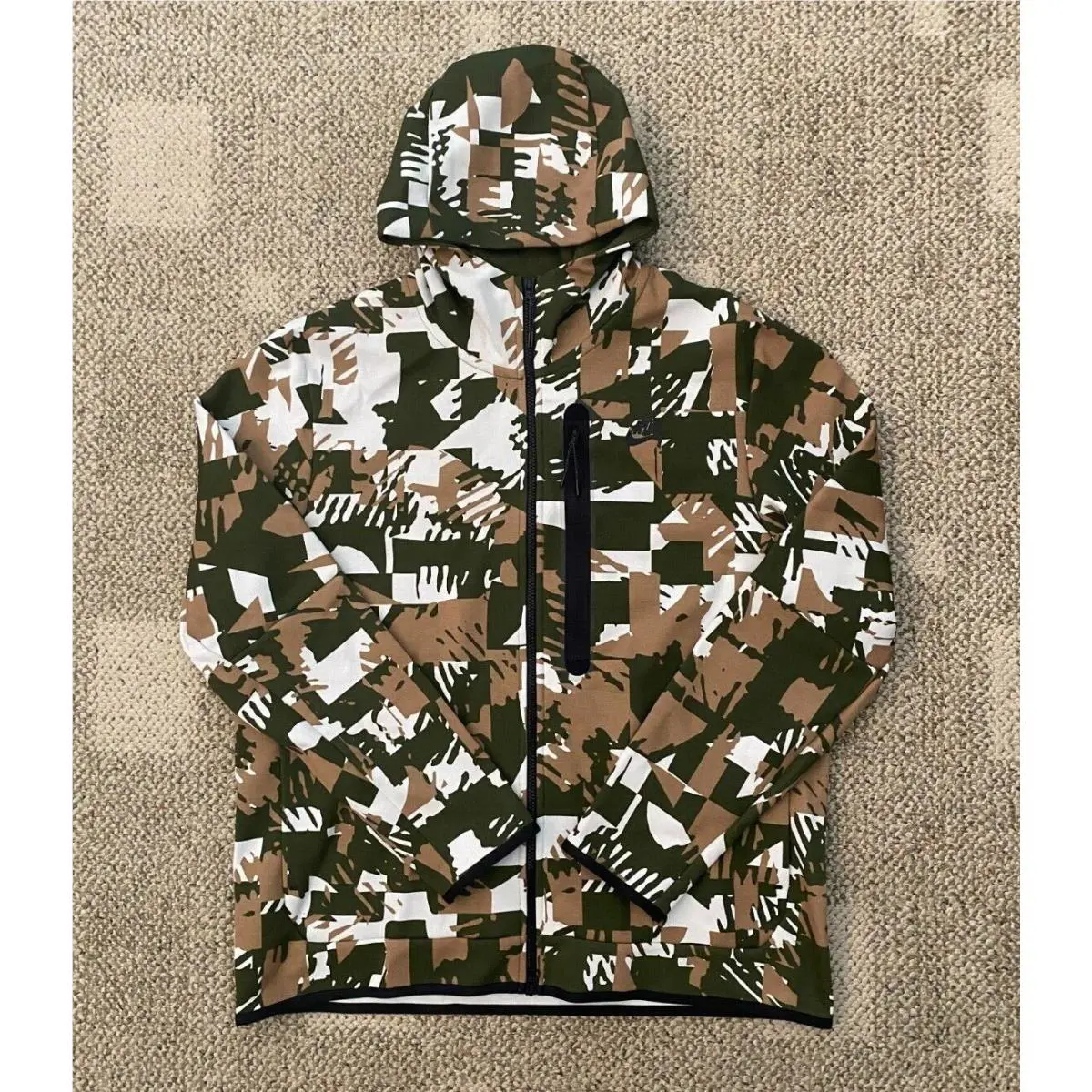 Men`s L Nike Sportswear Tech Fleece Full Zip Hoodie Sweatshirt Jacket DM6456
