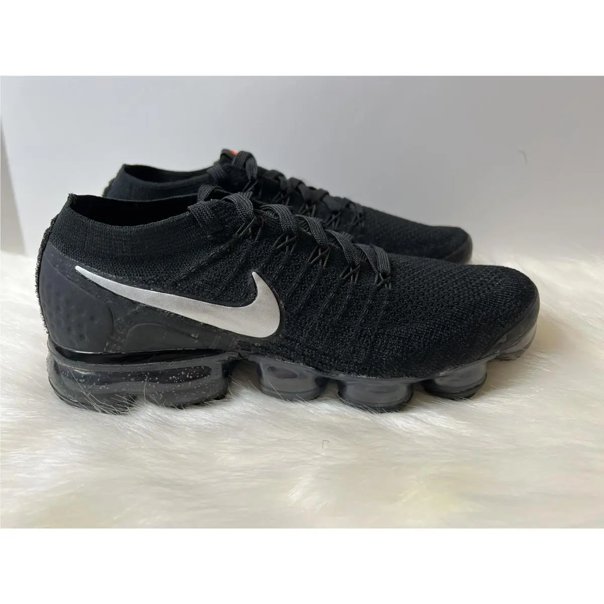 Nike shoes - Nike Air Vapormax Flyknit - Air Vapormax Flyknit - AR8557-001 - Black, Metalic Silver 0