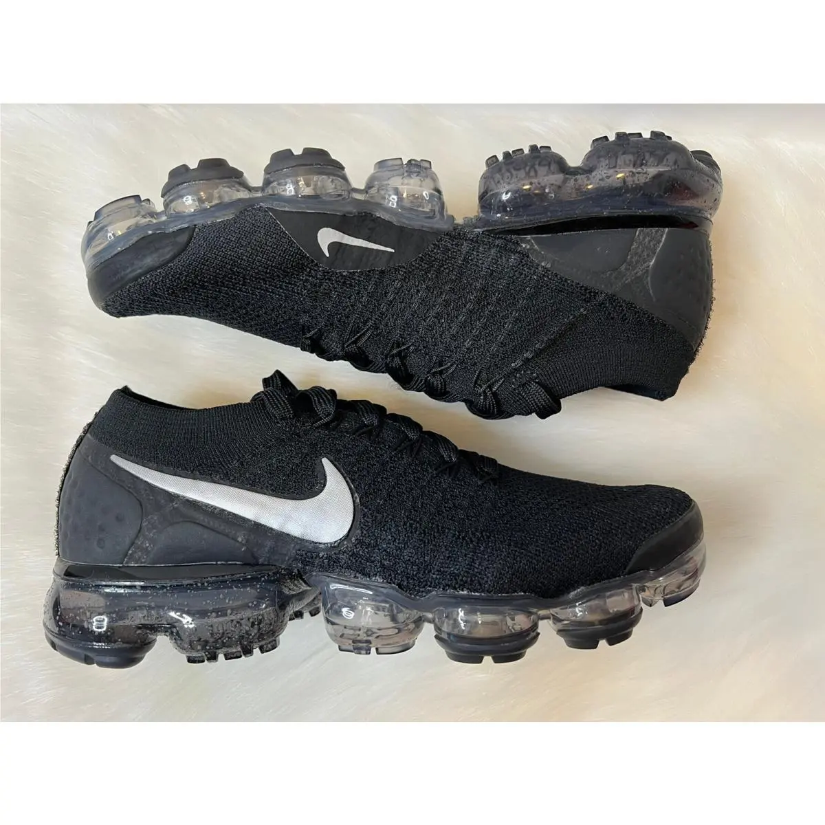 Nike shoes - Nike Air Vapormax Flyknit - Air Vapormax Flyknit - AR8557-001 - Black, Metalic Silver 3