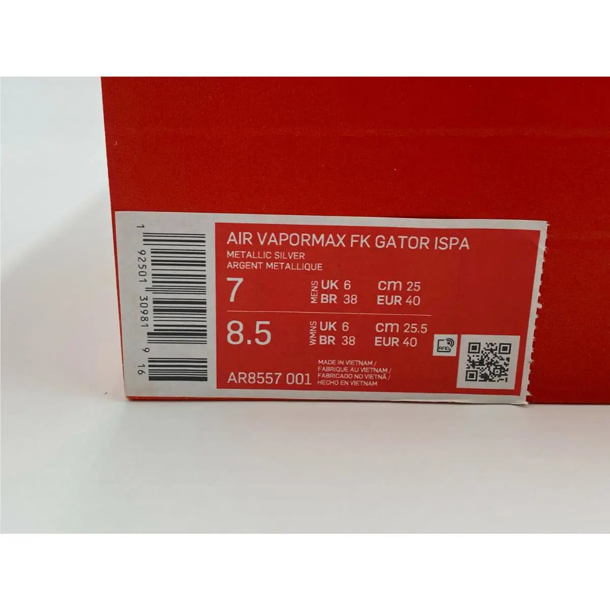 Nike shoes - Nike Air Vapormax Flyknit - Air Vapormax Flyknit - AR8557-001 - Silver (UPC: 192501309819) 5