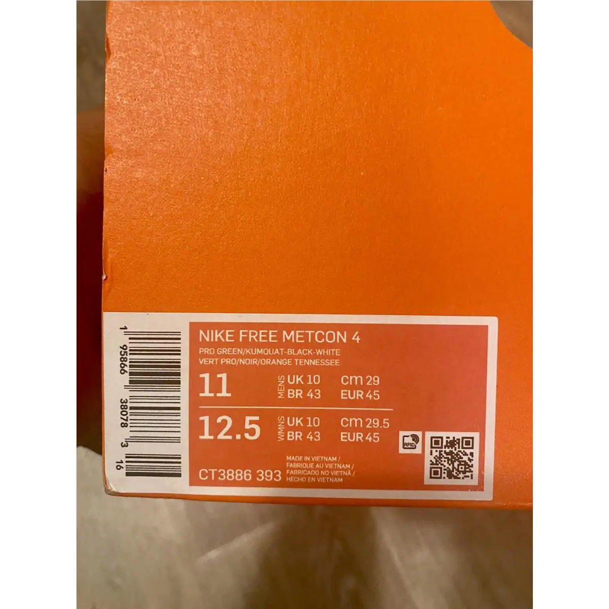 Nike shoes - Nike Free Metcon 4 - Free Metcon - CT3886-790 - Pine Green-Kumquat-Black (UPC: 195866380783) 9
