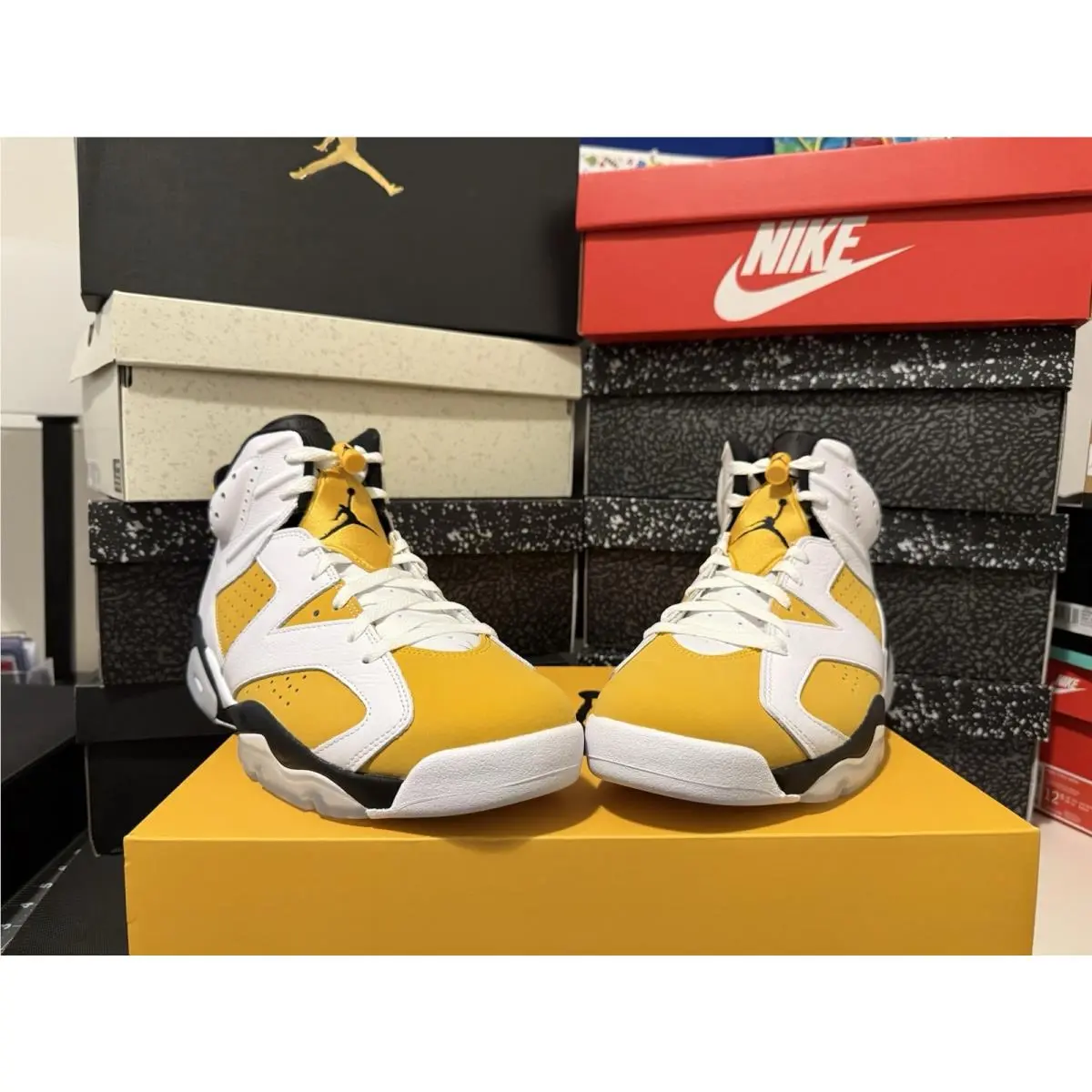 Nike Air Jordan 6 Retro White/yellow Ochre Black Size 12.5 CT8529-170