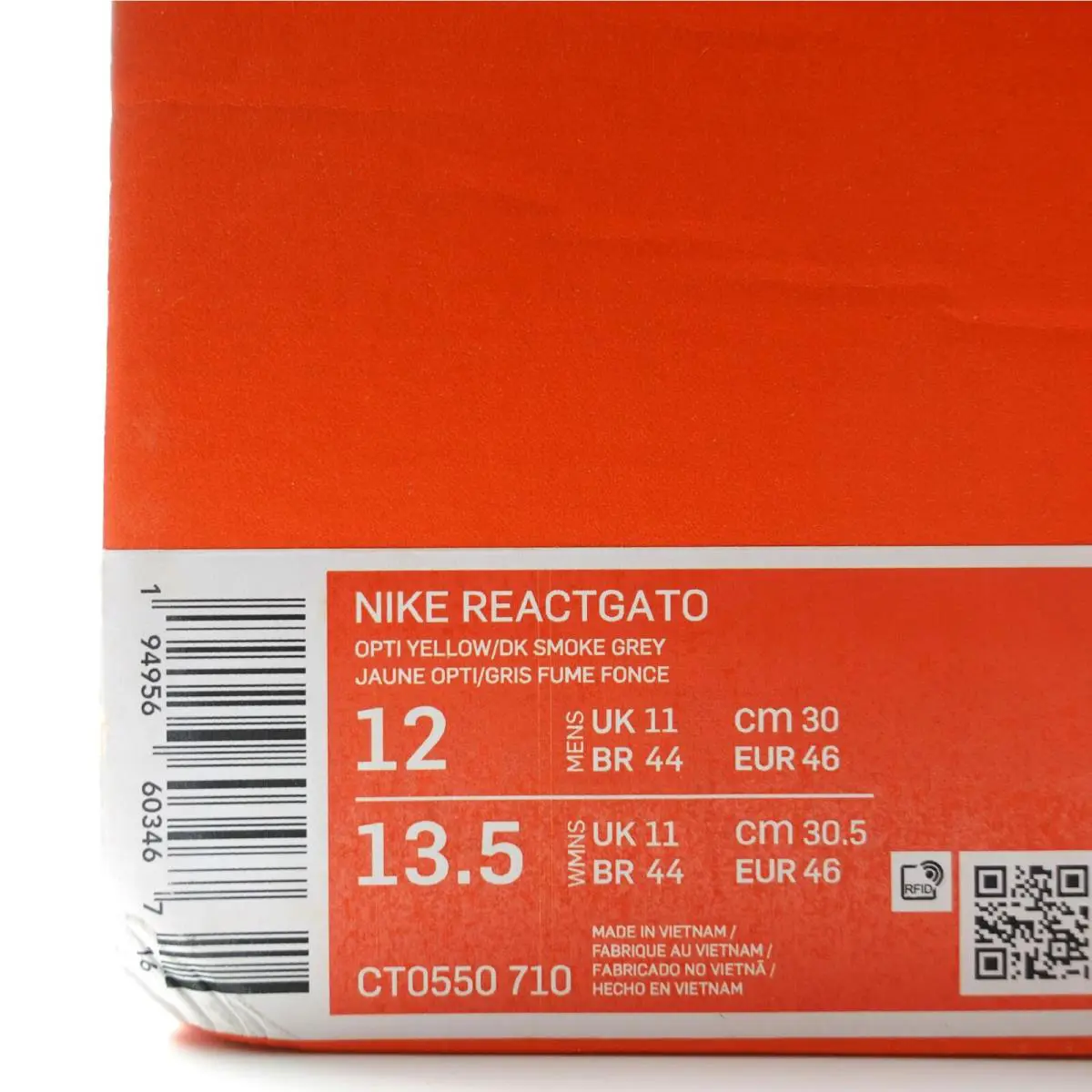 Nike shoes - Nike React Gato - React Gato - CT0550-710 - Yellow 9