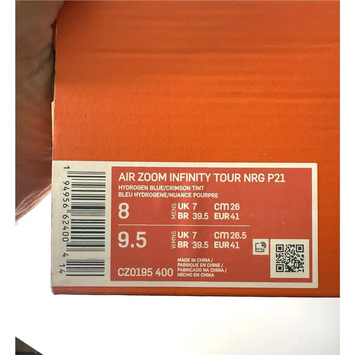 Nike shoes - Zoom Infinity Tour - Zoom Infinity Tour - CZ0195-400 - Multicolor, Manufacturer: Hydrogen Blue/Sail/Obsidian/Crimson Tint 2