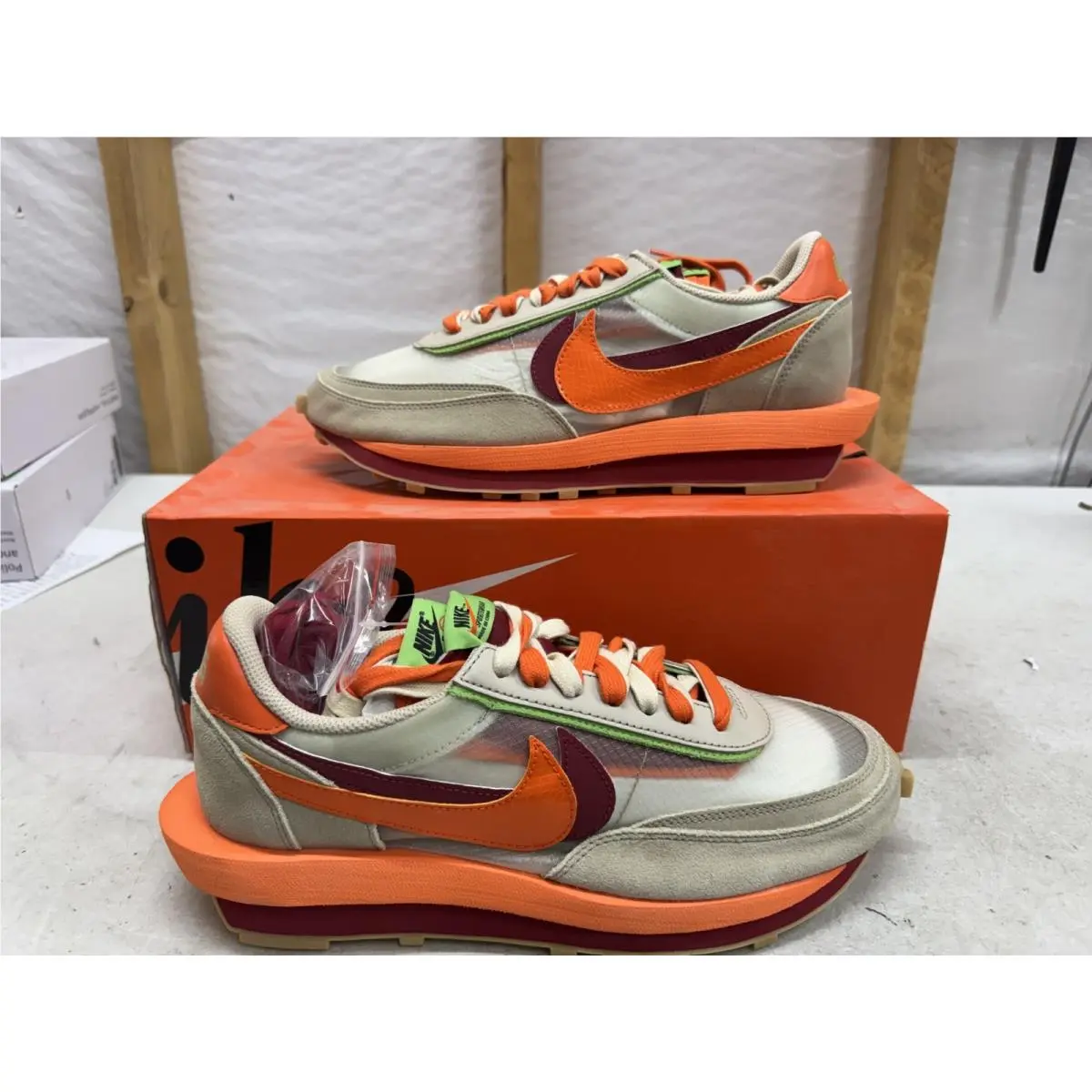 Nike shoes - sacai x Clot x Nike LDWaffle - DH1347-100 - Orange 3
