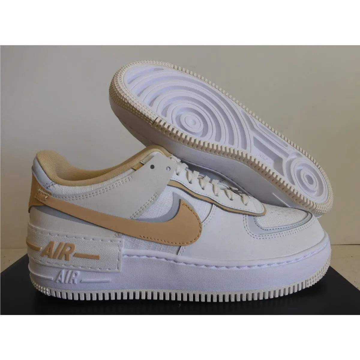 Wmns Nike Air Force 1 AF1 Shadow Summit White-sesame-grey SZ 9.5 DV7449-100