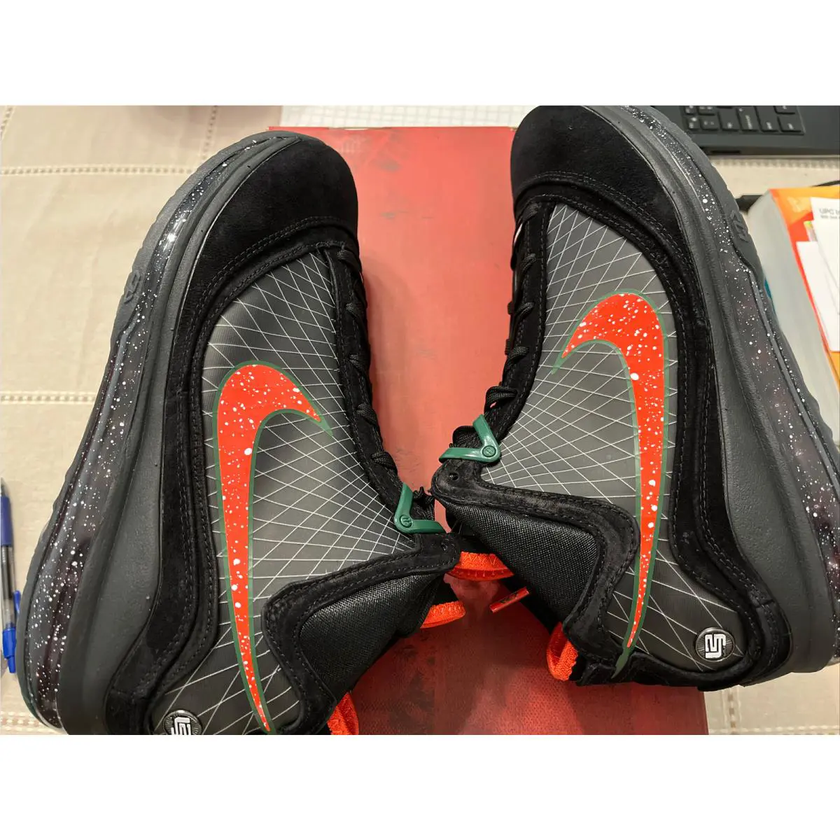 Nike shoes - Nike LeBron 7 - LeBron - DX8554-001 - BLACK/TEAM ORANGE-GORGE GREEN 10