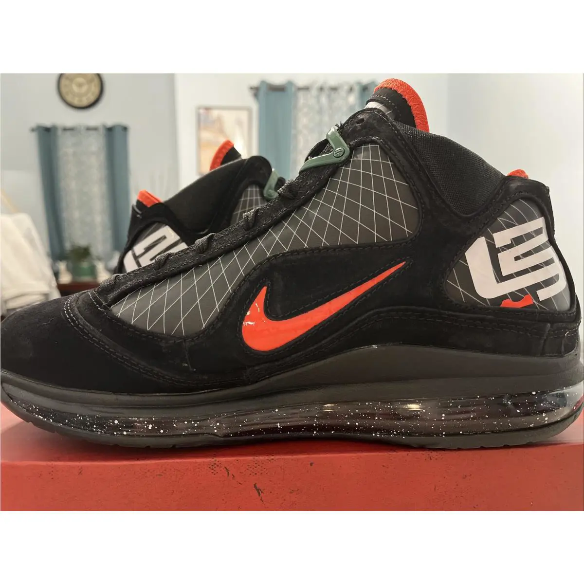 Nike shoes - Nike LeBron 7 - LeBron - DX8554-001 - BLACK/TEAM ORANGE-GORGE GREEN 0