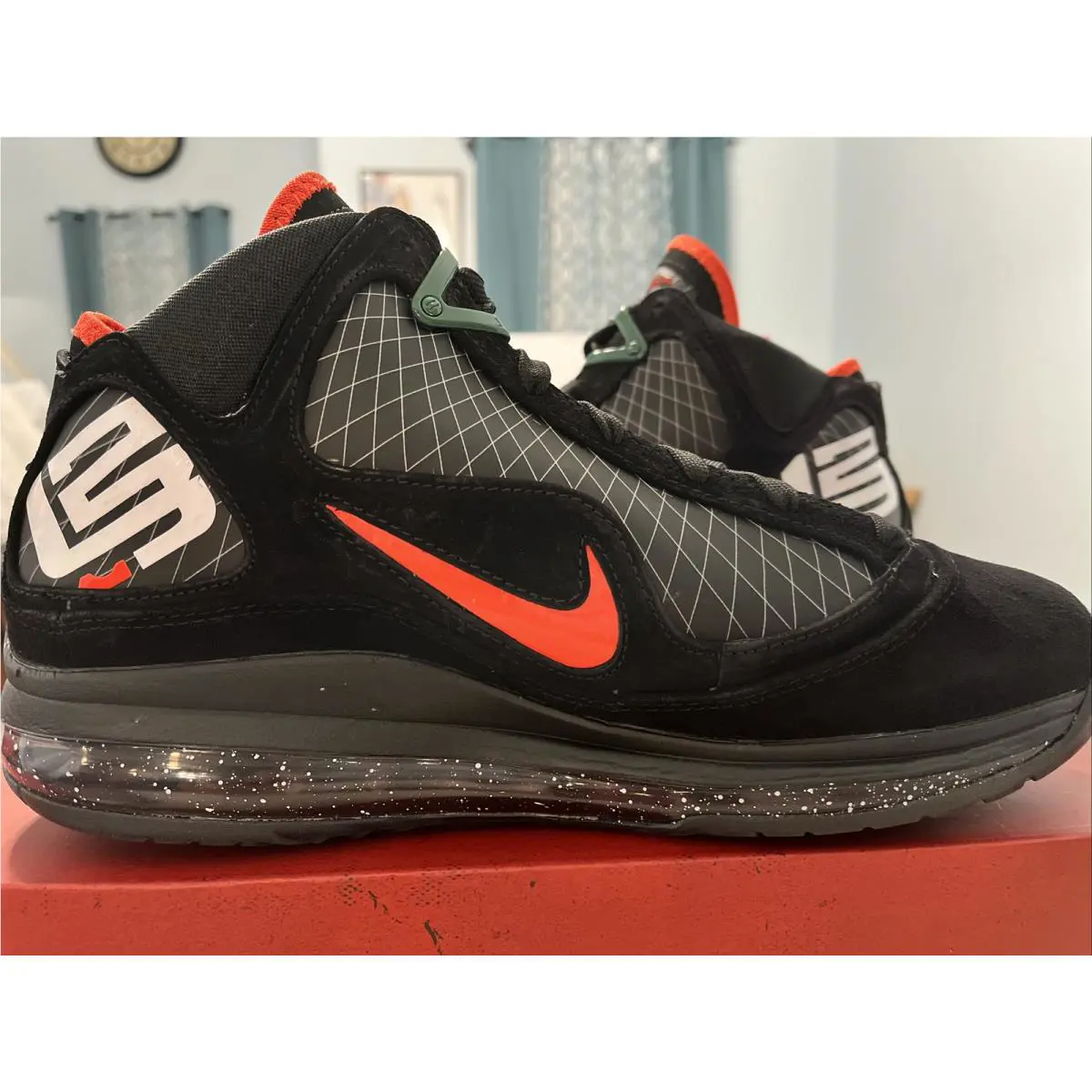 Nike shoes - Nike LeBron 7 - LeBron - DX8554-001 - BLACK/TEAM ORANGE-GORGE GREEN 1