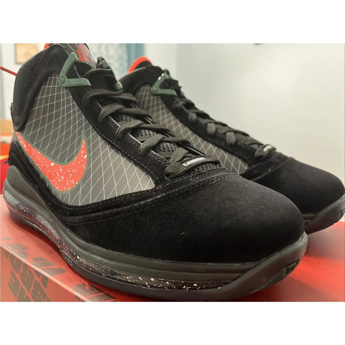 Nike shoes - Nike LeBron 7 - LeBron - DX8554-001 - BLACK/TEAM ORANGE-GORGE GREEN 6