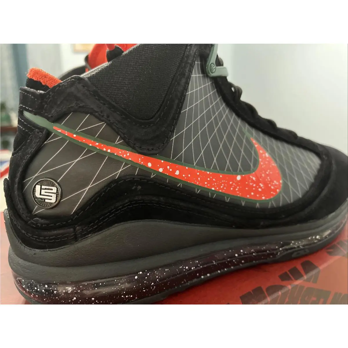 Nike shoes - Nike LeBron 7 - LeBron - DX8554-001 - BLACK/TEAM ORANGE-GORGE GREEN 7