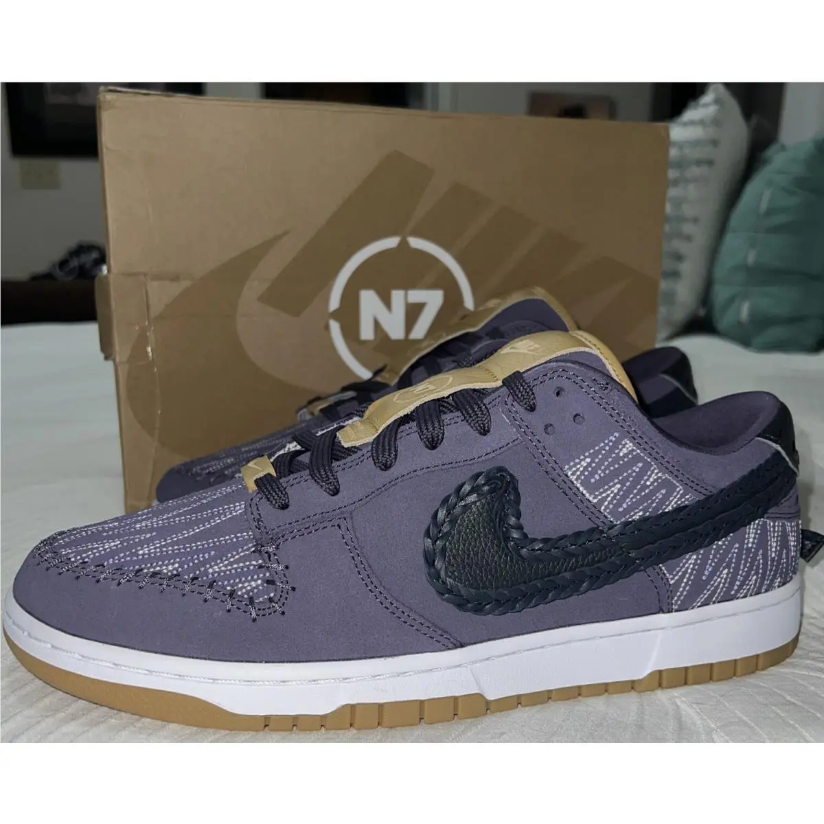 Nike shoes - Nike Dunk Low - Dunk Low - DN1441500 - Dark Raisin Off Noir Wheat (UPC: 0195240874822) 6