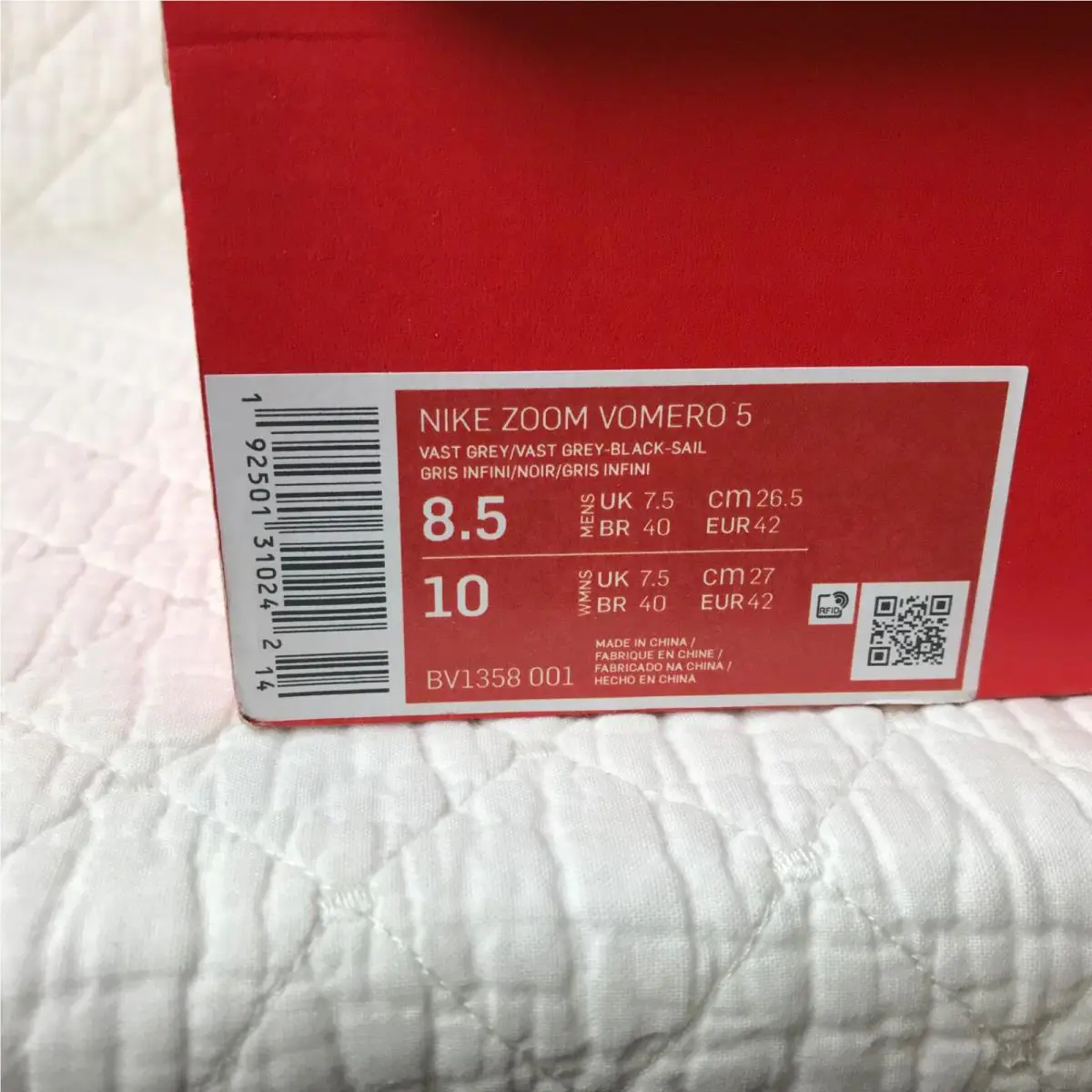 Nike shoes - BV1358001 - BV1358 001 - Vast Grey/Black-Sail (UPC: 192501310235) 10