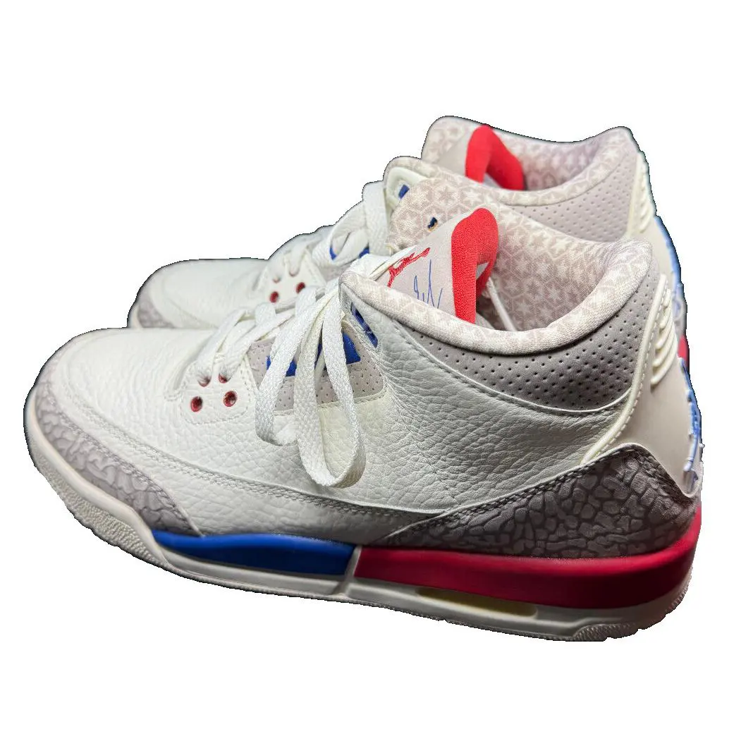 Nike shoes - Air Jordan 3 - Air - 88480236855714 - White Blue And Red 3