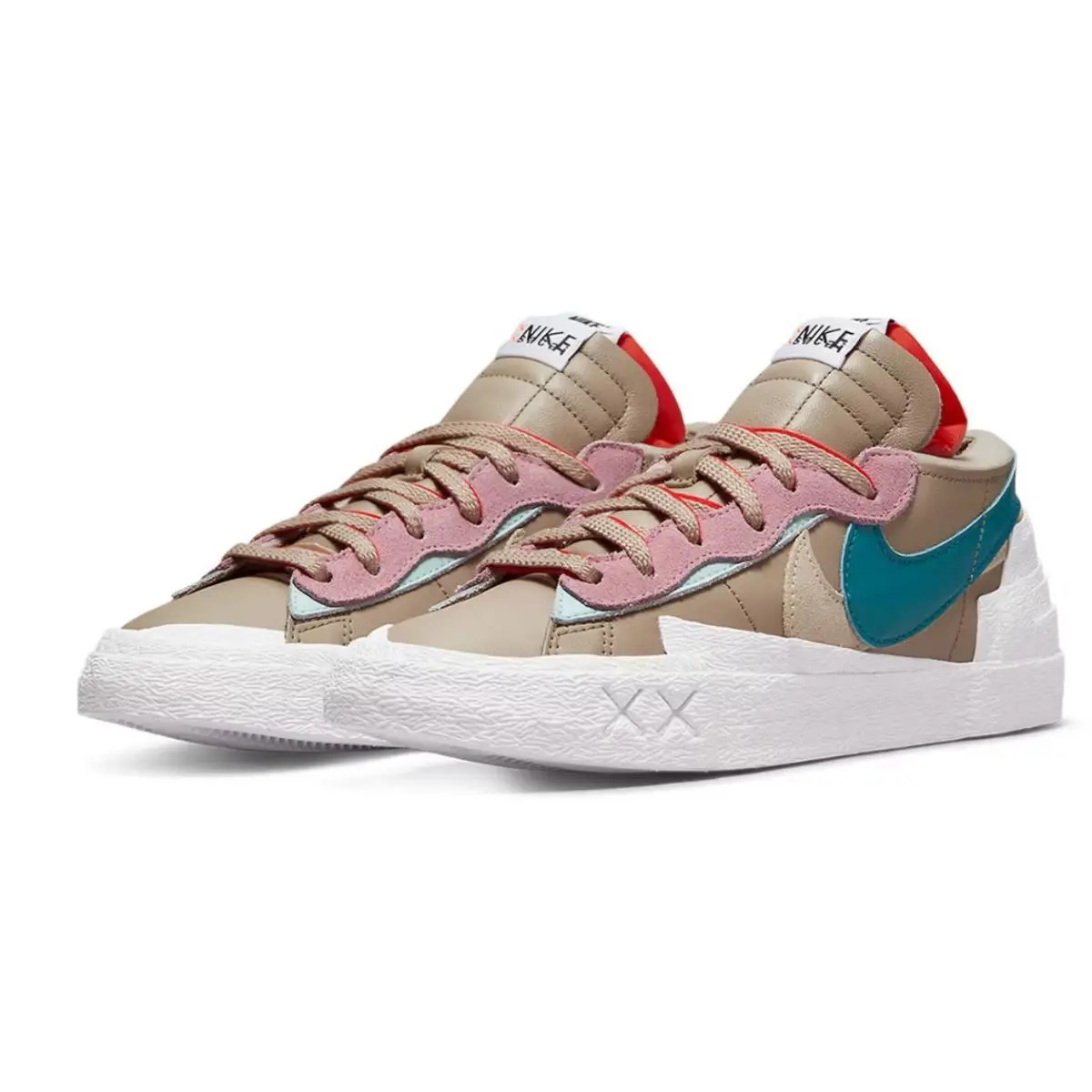 Nike Blazer Low x Kaws x Sacai `reed` White 2021 DM7901-200 - Men`s Size 11 - Brown