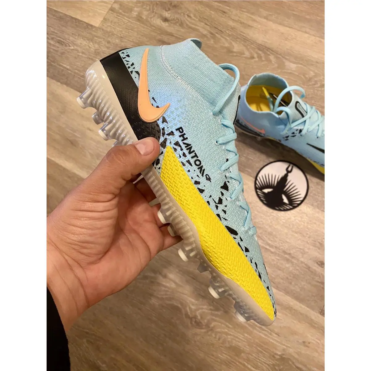 Nike shoes - Nike Phantom GT2 Elite DF AG-PRO - DC0749-408 - Glacier Ice/Yellow Strike/Sunset Glow/Black (UPC: 196149091938) 8