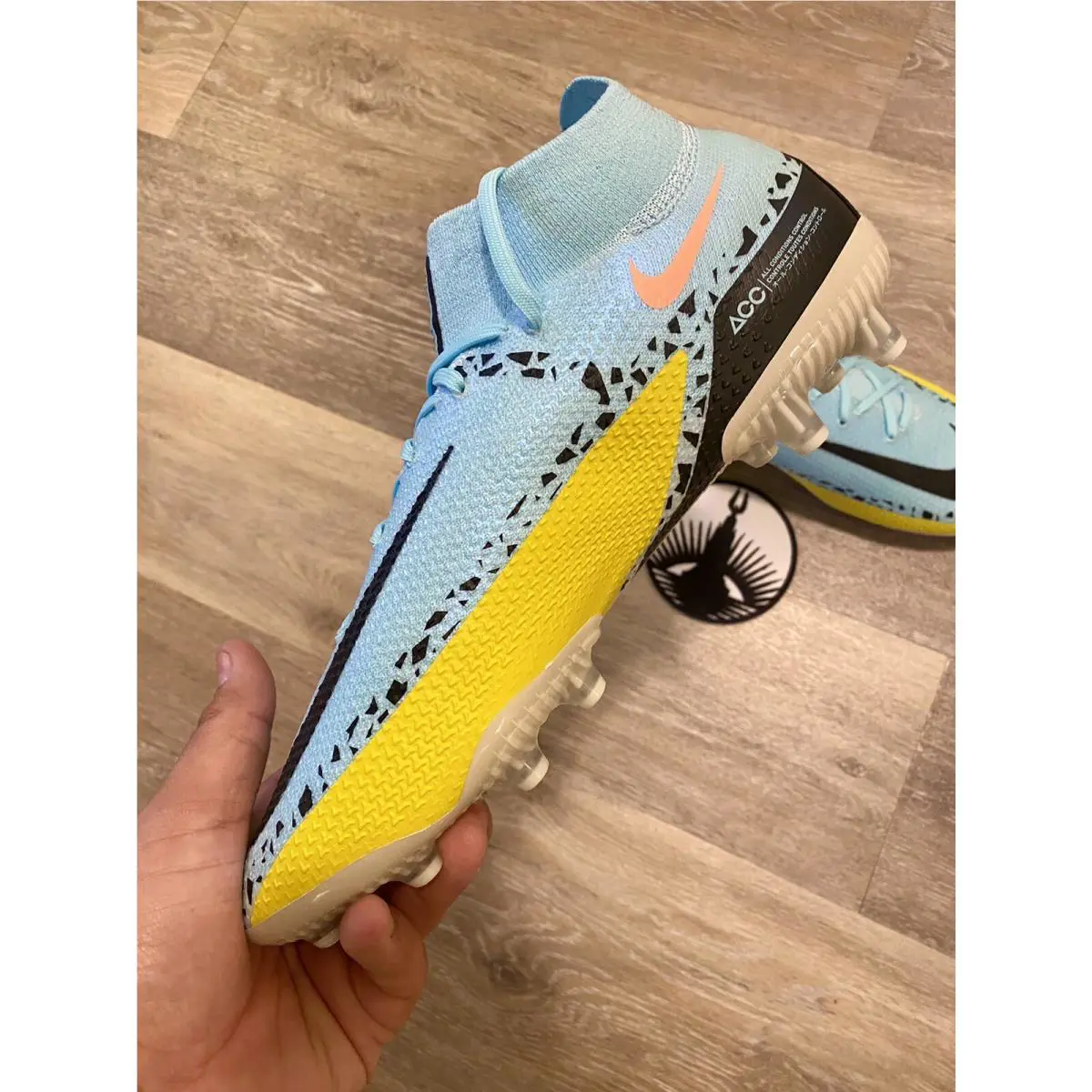 Nike shoes - Nike Phantom GT2 Elite DF AG-PRO - DC0749-408 - Glacier Ice/Yellow Strike/Sunset Glow/Black (UPC: 196149091938) 3