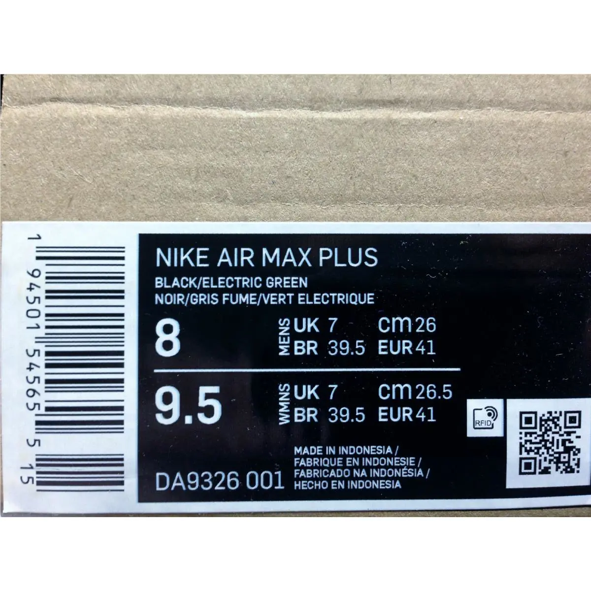 Nike shoes - Nike Air Max Plus - Air Max Plus - DA9326-001 - Black (UPC: 194501545655) 3