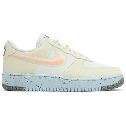 Nike Air Force 1 Crater Coconut Milk Cream Blue DH0927-100 Women`s Size 5 - Cream