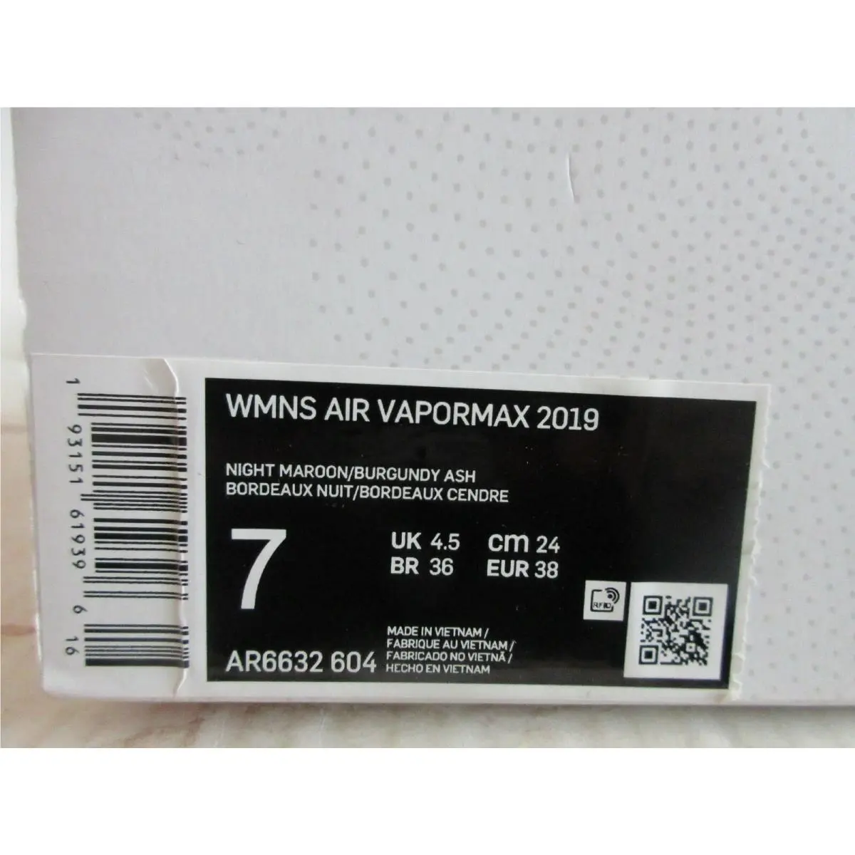 Nike shoes - Nike Air VaporMax 2019 - Air VaporMax - AR6632-604 - Maroon (UPC: 193151619396) 3