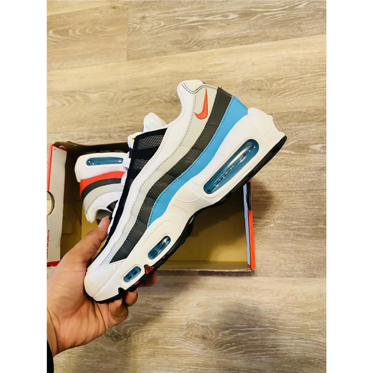 Nike shoes - Nike Air Max 95 - Air Max - CK6884-001 - White-Light Fusion Red-Chlorine Blue (UPC: 194501535694) 3