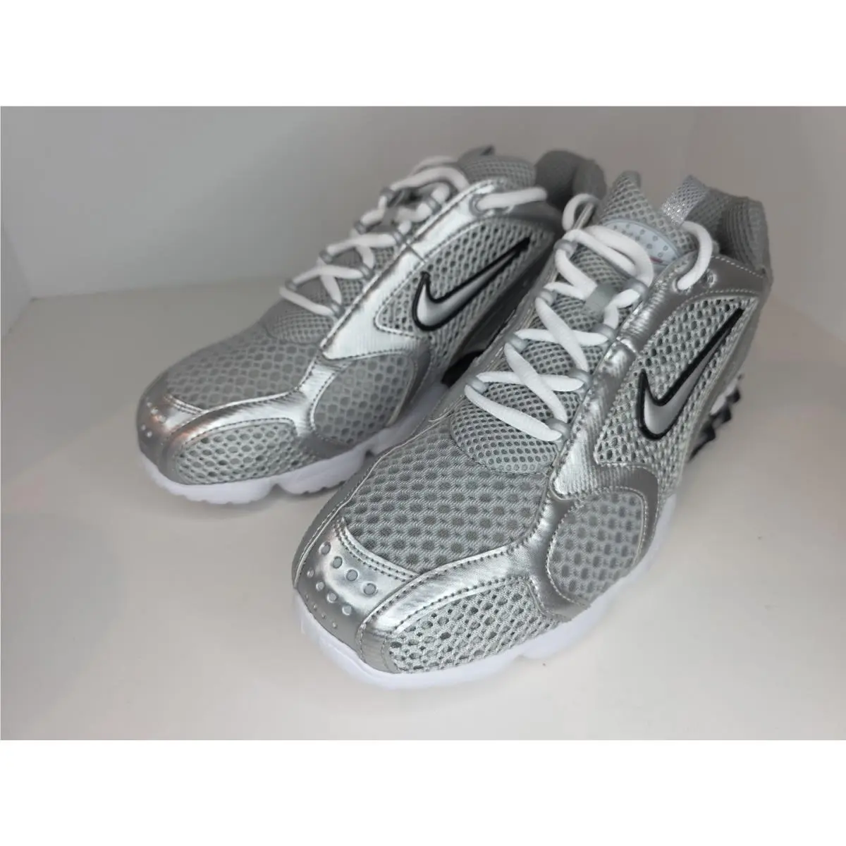 Air Zoom Spiridon Cage 2 Metallic Silver CJ1288-001 Men`s Size 9.5 by Nike