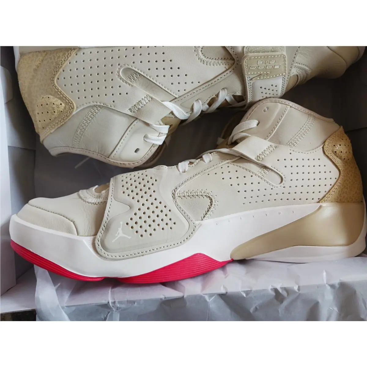 Nike shoes - Jordan Zion - Zion - DO8990-217 - Fossil/Team Gold/University Red/Sail 0