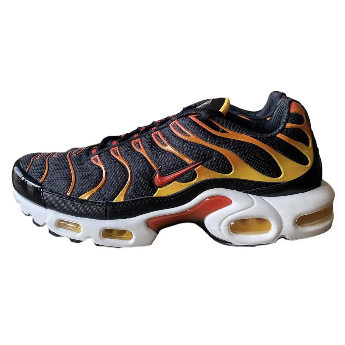 Nike Air Max Plus `reverse Sunset` Black Yellow Red Shoes DC6094-001 Mens Size 9