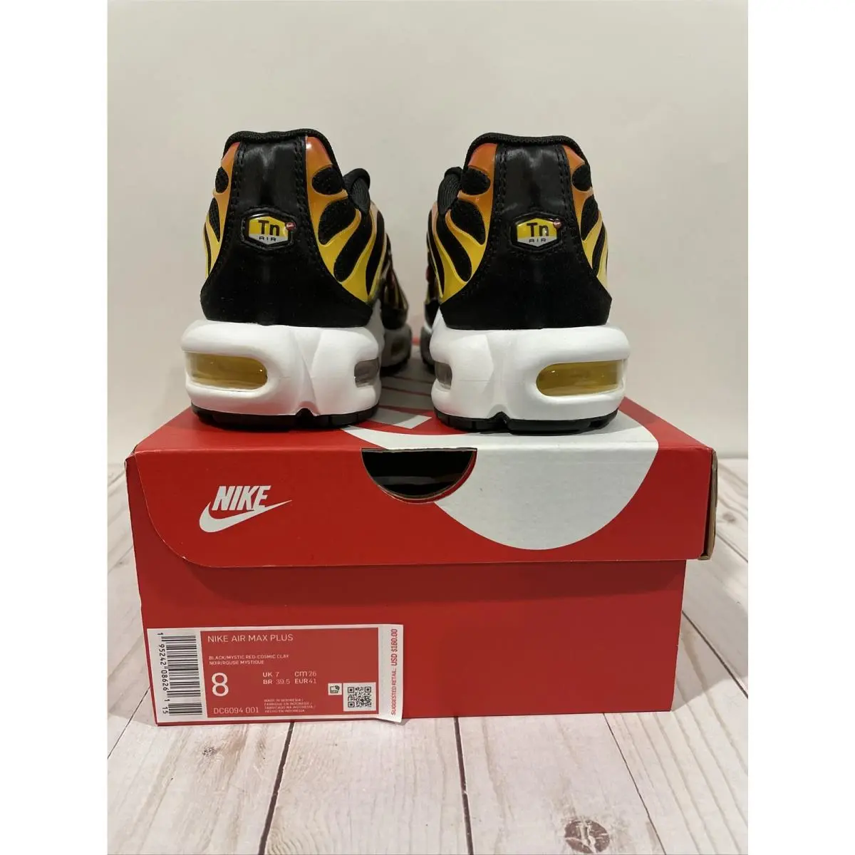 Nike shoes - Nike Air Max Plus - Air Max Plus - DC6094-001 - Black, Manufacturer: Black/Cosmic Clay/Kumquat/Mystic Red (UPC: 0195242086315) 7