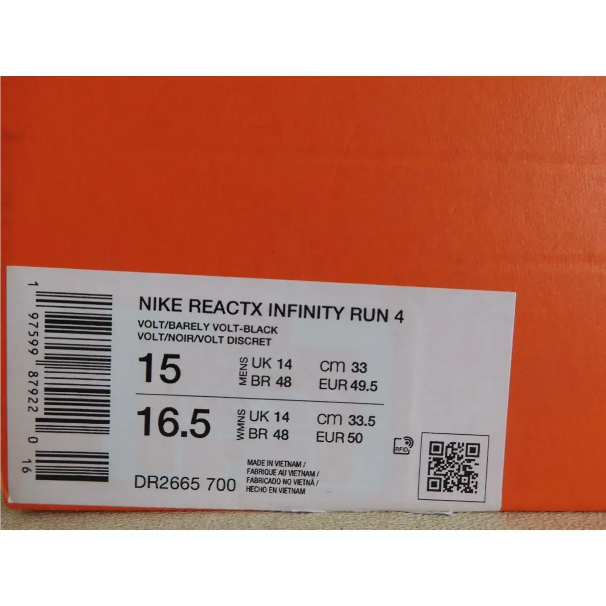 Nike shoes - Nike ReactX Infinity Run 4 - DR2665-006 - Yellow (UPC: 197599879220) 3