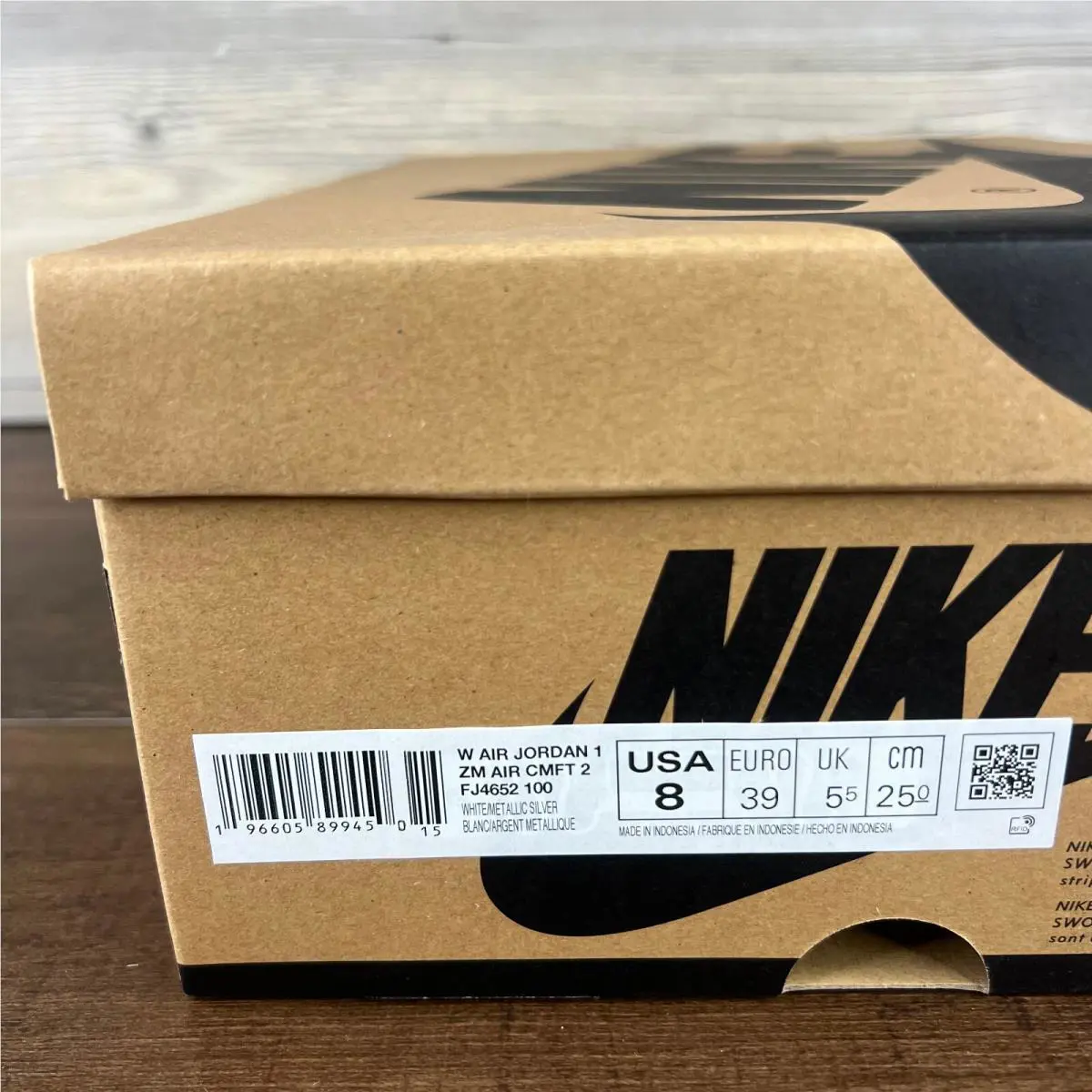 Nike shoes - Nike Air Jordan 1 - Air - White (UPC: 196605899450) 8