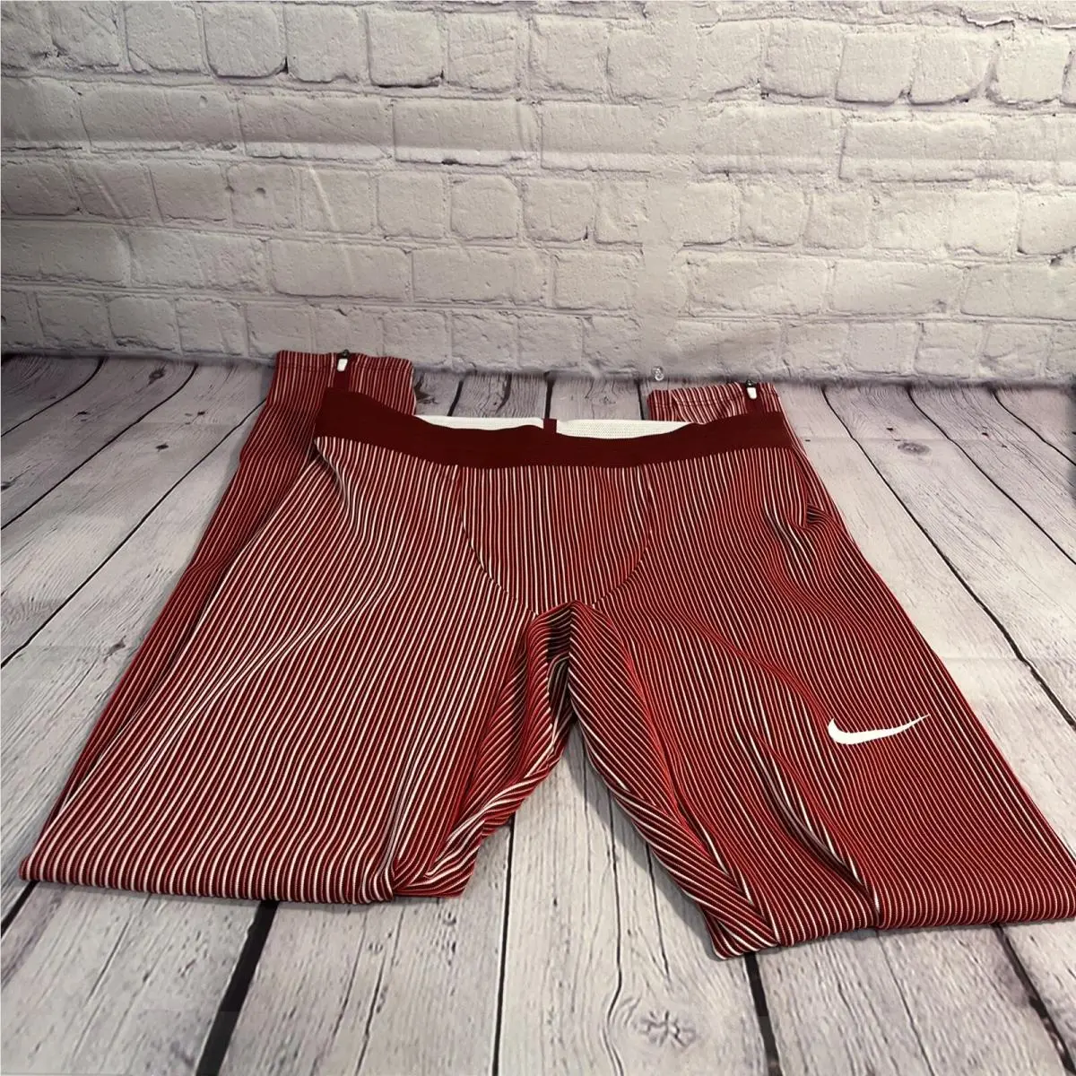 Nike Pro Elite Official Usa Racing Tights Pants Red AO8491-000 Men`s Size Medium