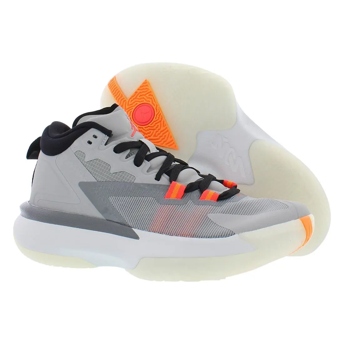 Nike Jordan Zion 1 Mens Shoes Size 10.5 Color: Light Smoke Grey/total Orange - Gray, Main: Grey